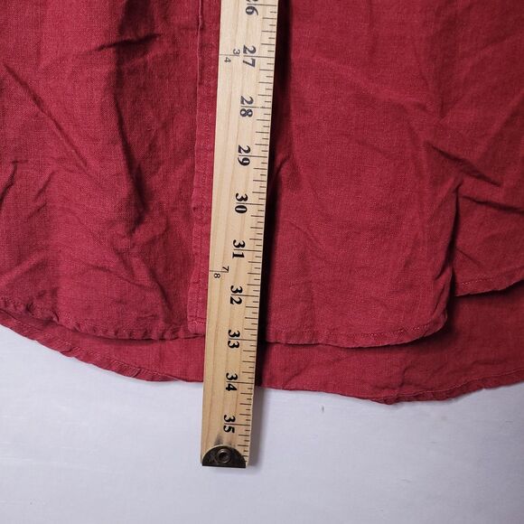 Brooks Brothers Linen Shirt Mens Medium Red 346 Casual Office - Picture 6 of 10